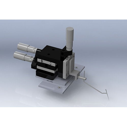 (SCP-MP-G) Micrometer Adjust Micropositioning Probe with Magnetic Base (0.5" Travel) w/ Gold plated spring probes